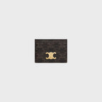 CELINE Triomphe Card Holder | Celine card holder (brown presbyopic)