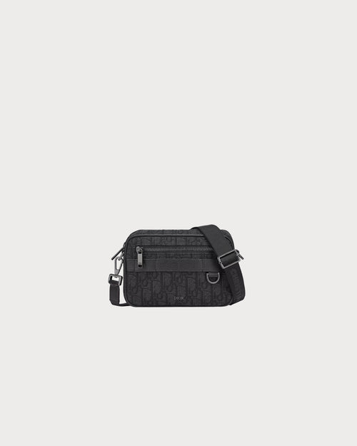 CHRISTIAN DIOR Men's Mini Safari Bag | 迪奧 男仕手袋 (Black)