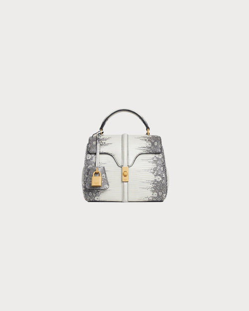 CELINE MINI 16 IN LIZARD NATURAL | 赛琳 迷你手袋 (白色)