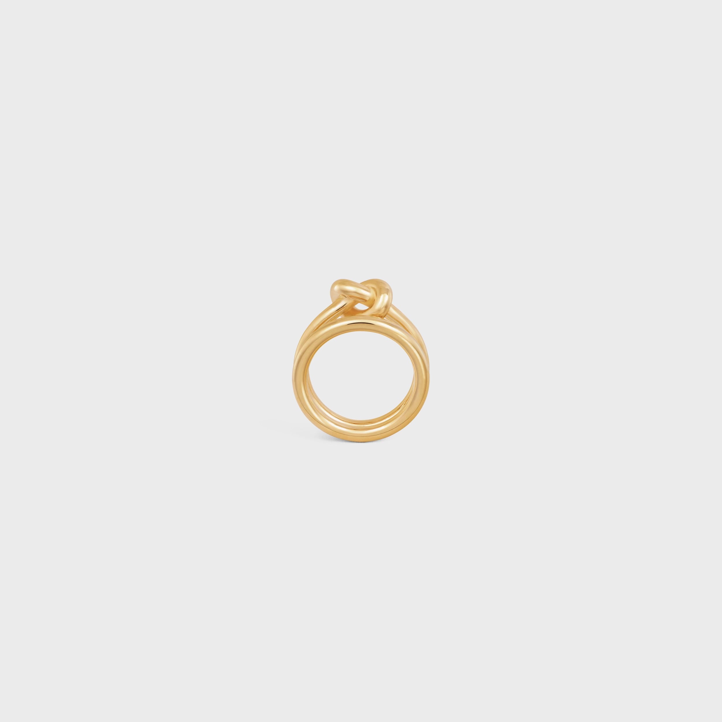 CELINE Knot Double Ring in Brass | Celine Ring (Multicolor 