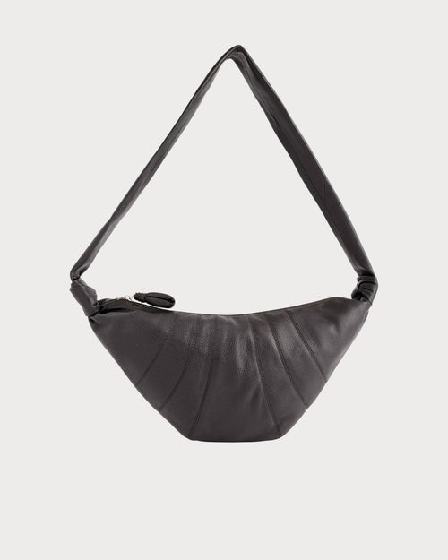 LEMAIRE 男士 Croissant 中号皮革斜挎包 | 男士手袋 (深棕色)