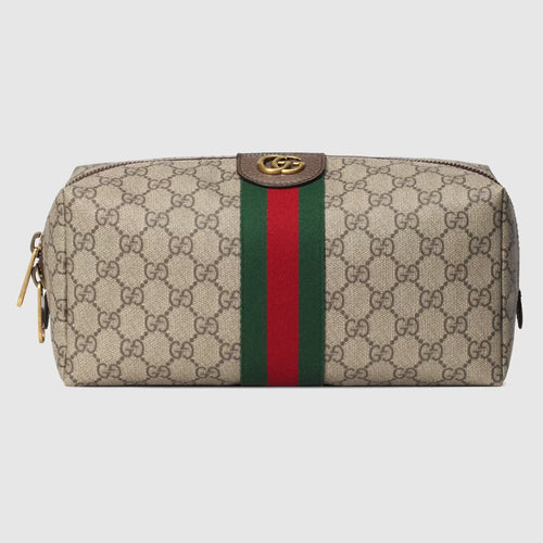 GUCCI Savoy Medium GG Toiletry Case | 古馳 化妝袋 (啡色)