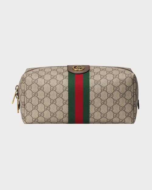 GUCCI Savoy Medium GG Toiletry Case | 古馳 化妝袋 (啡色)