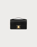 CELINE Medium Triomphe Folio in Shiny Calfskin | 赛琳 手袋 (中号/黑色)