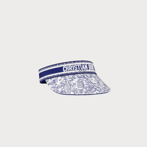 CHRISTIAN DIOR D-Smash Toile de Jouy Papillon Visor(Navy)