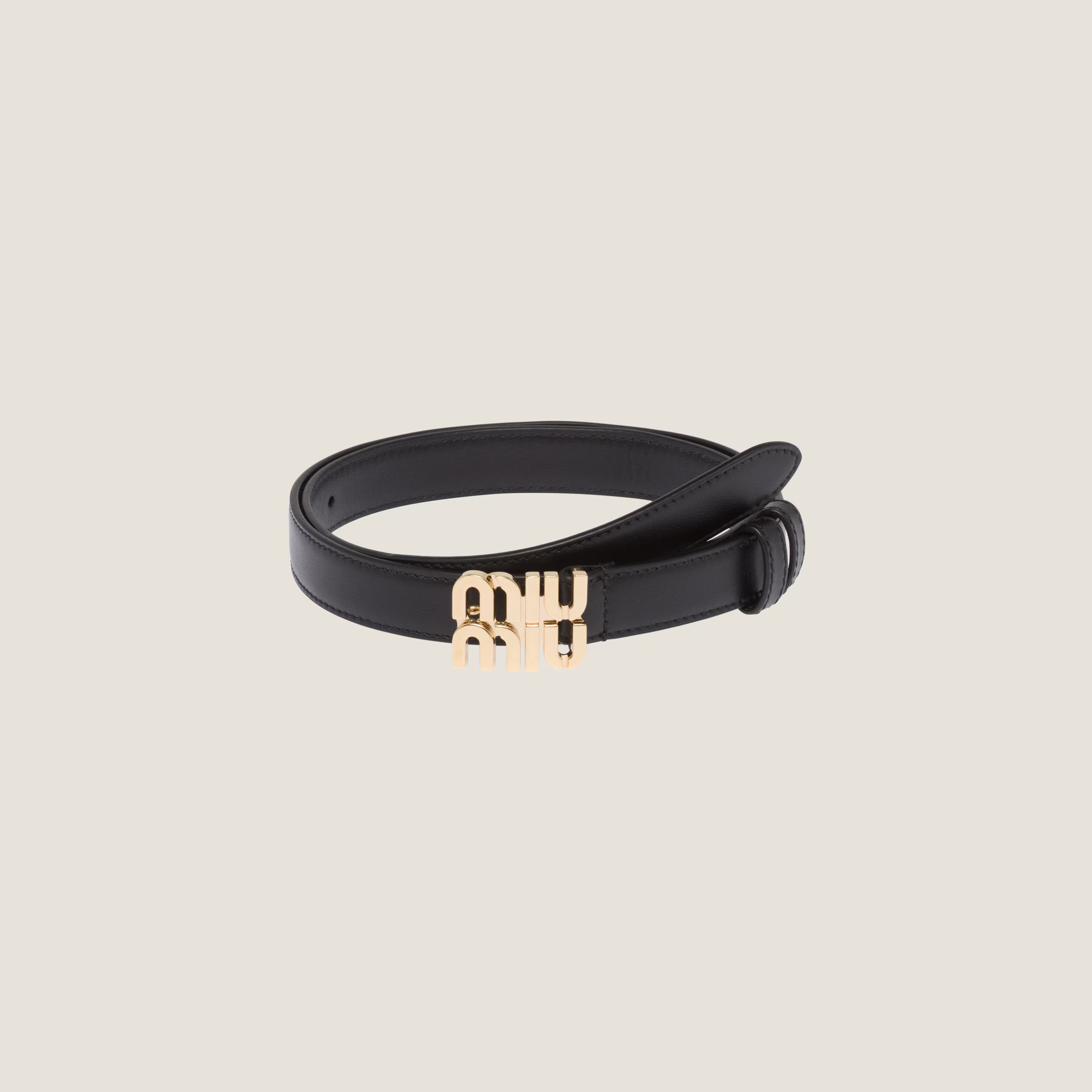 MIU MIU Logo Leather Belt Miu Miu belt (2CM/multi-color)