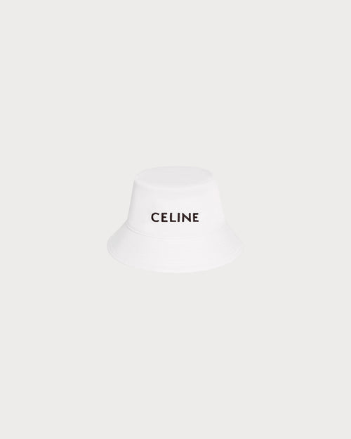 CELINE Men's Embroidered Bucket Hat | 賽琳 男仕漁夫帽 (白色)