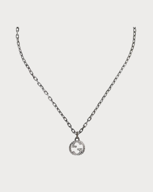 GUCCI Gucci Interlocking Pendant Necklace | 古馳 頸鏈 (銀色)