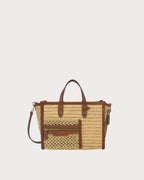 ANYA HINDMARCH Raffia Pocket XS Cross-body Tote | 安雅·希德瑪芝 草編袋 (啡色)