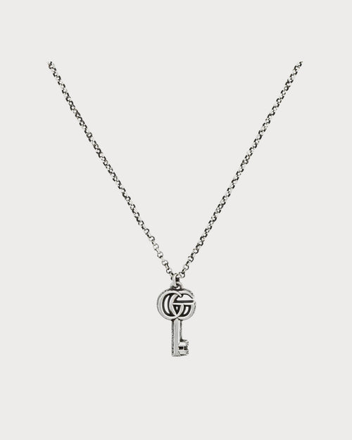 GUCCI Double G key Necklace Silver | 古馳 頸鏈 {銀色)