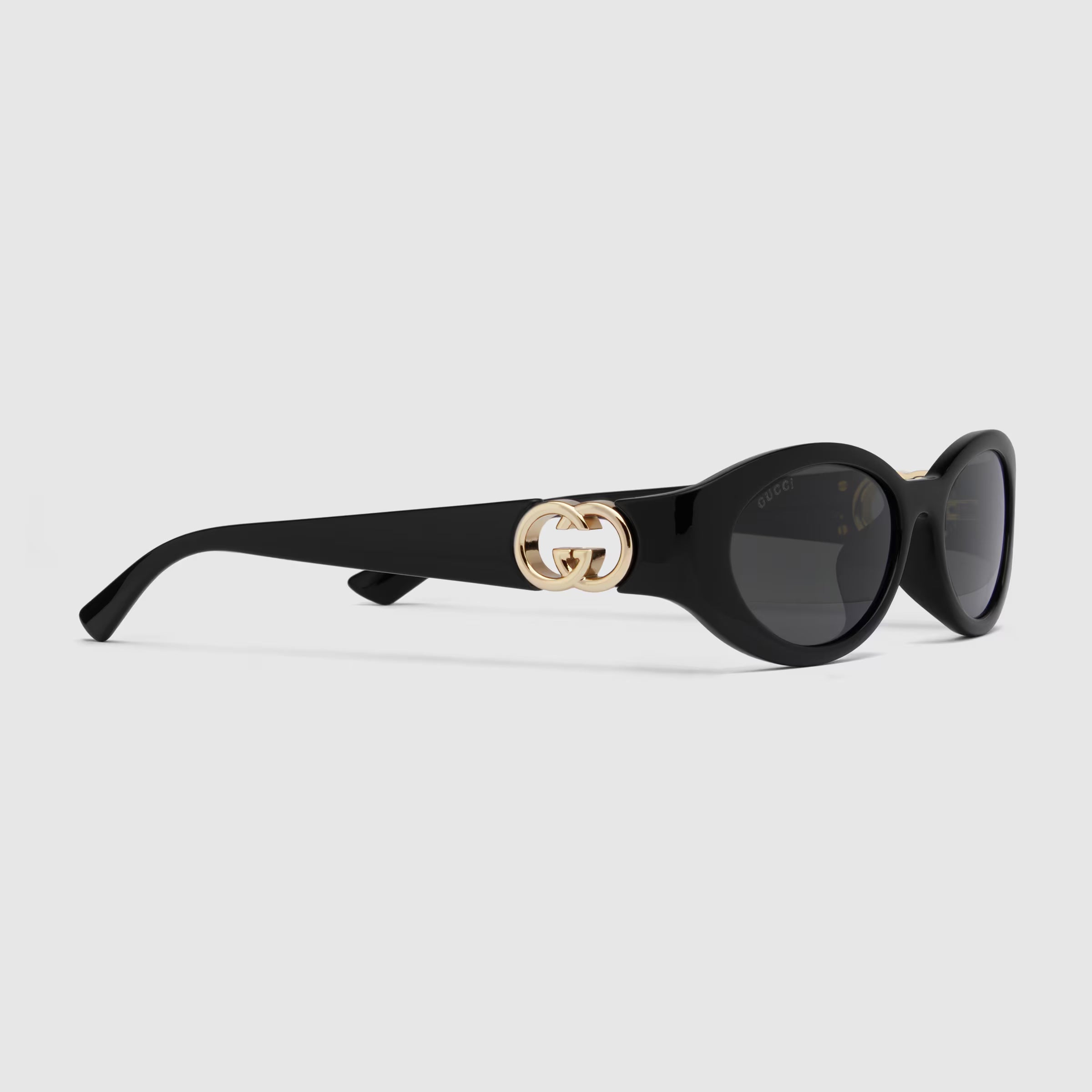 GUCCI Oval Frame Sunglasses | Gucci Sunglasses (Black