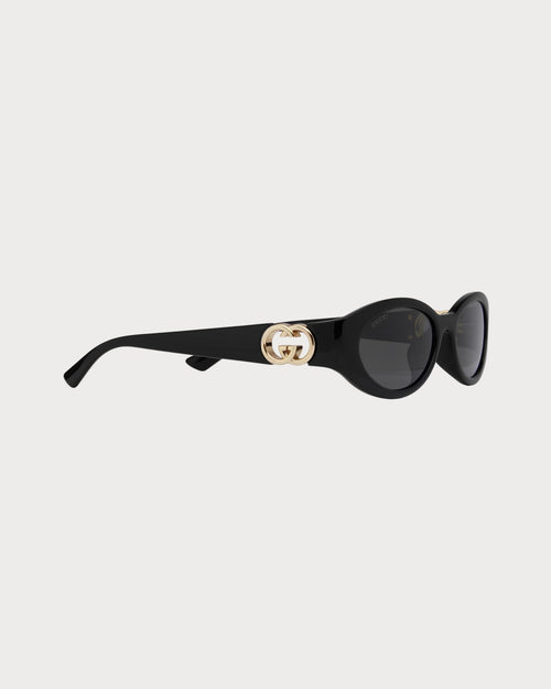 GUCCI Oval Frame Sunglasses | 古馳 太陽眼鏡 (黑色)