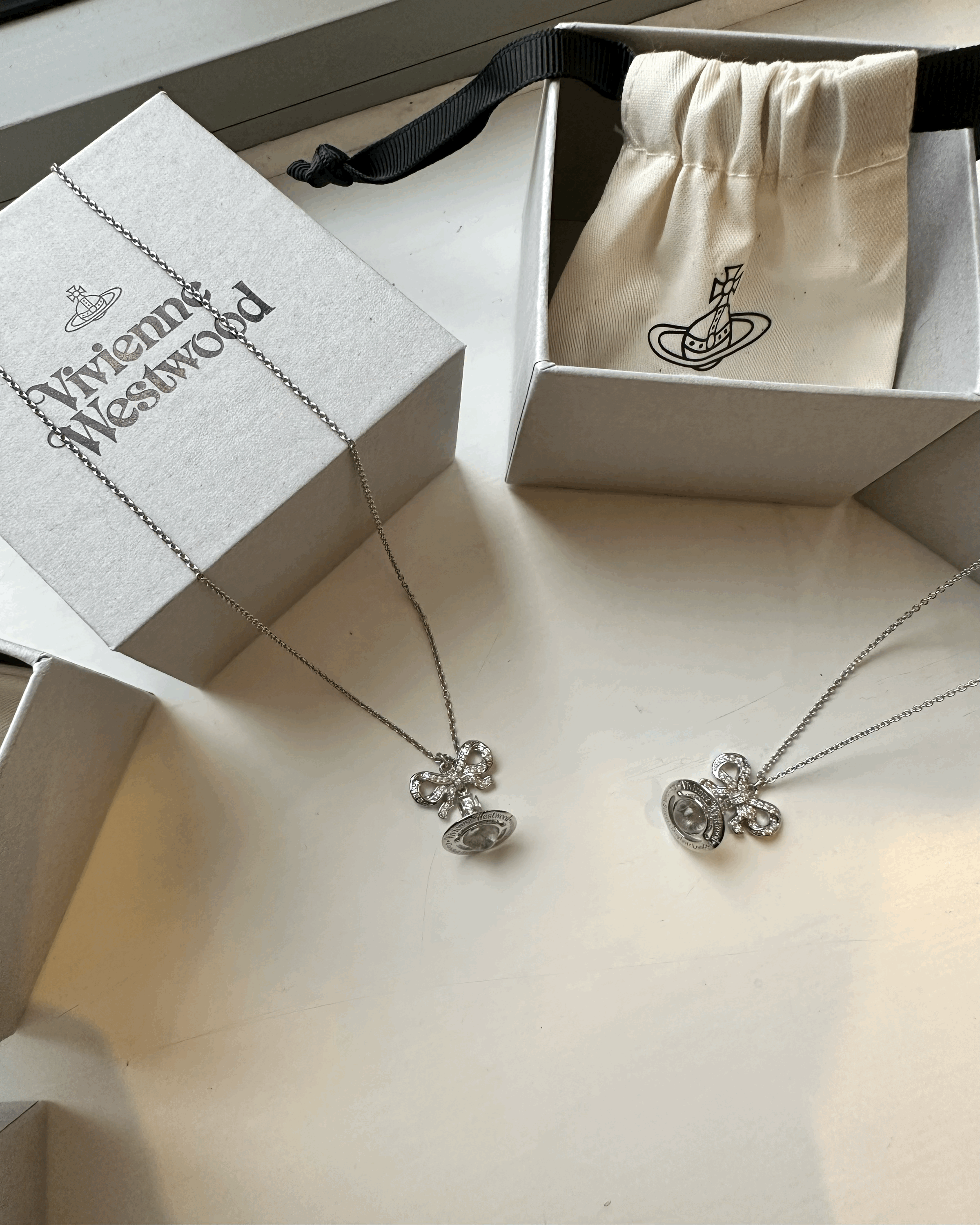 Vivienne Westwood★Octavie Pendant Necklace ネックレス Octavie Pendant Necklace in PLATINUM-WHITE-CLEAR-CZ