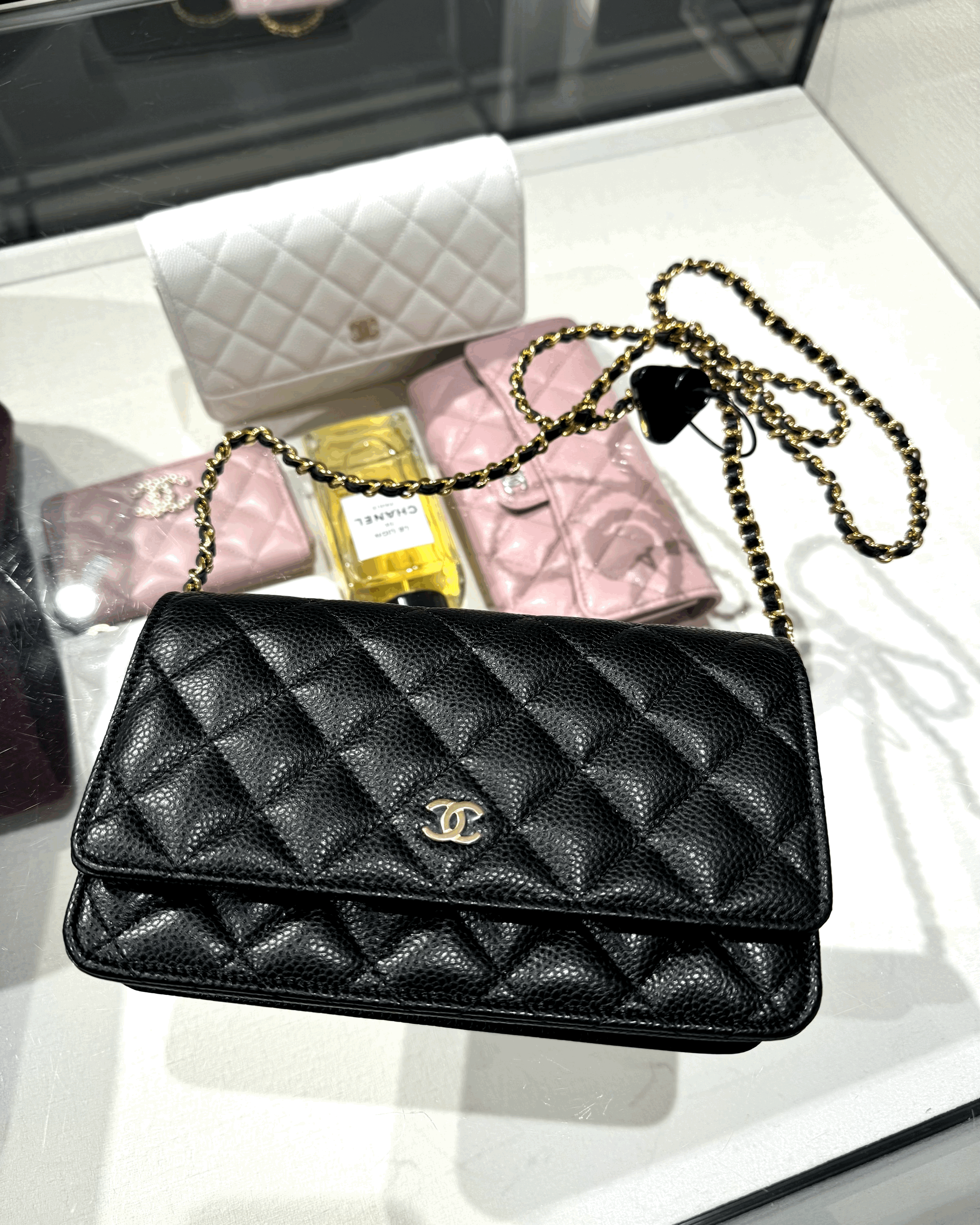 CHANEL AP0250 Classic Wallet on Chain Grained Calfskin(2 Colors