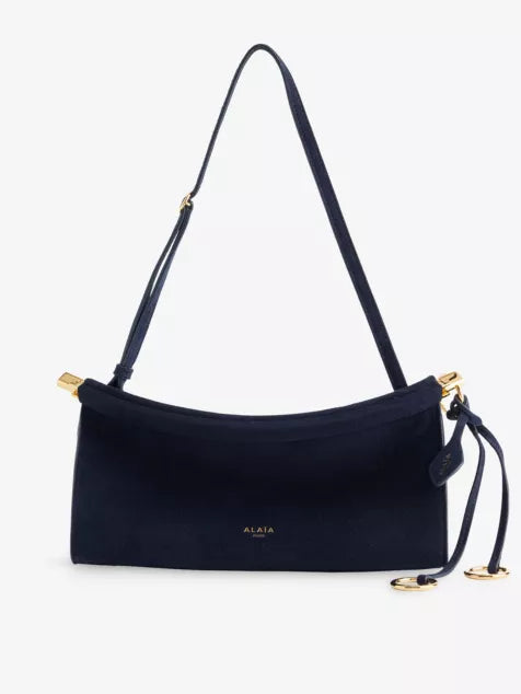 ALAIA Le Click East West Small Suede Shoulder Bag Minuit | 手袋 (深藍色)