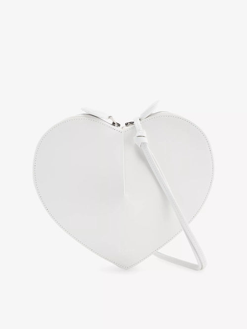 ALAIA Le Coeur Heart-Shaped Leather Cross-Body Bag Blanc Optique | 心心手袋 (白色)