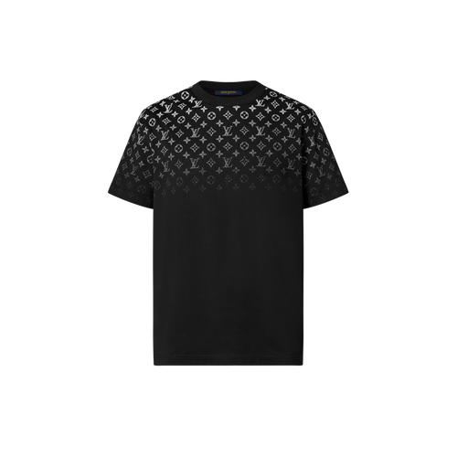 LOUIS VUITTON 1AFQB2 Men's Gradient Cotton T-Shirt | 路易威登 男仕T恤 (Black)