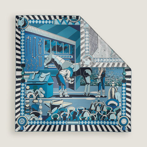 HERMES Pony Pit Stop double face scarf 90 | 愛馬仕 絲巾 (多色)