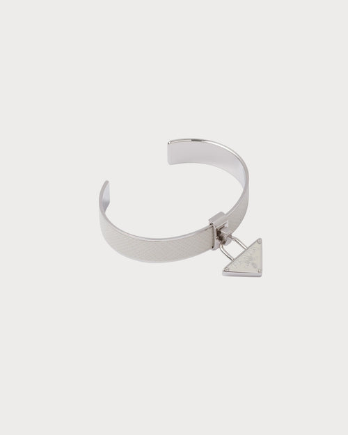 PRADA 1IB375 Metal and Saffiano Leather Bracelet | 普拉達 手鐲 (多色)