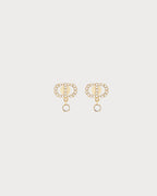 CHRISTIAN DIOR Petit CD Earrings Gold-Finish Metal and Silver-Tone Crystals | 迪奧 耳環 (金色)