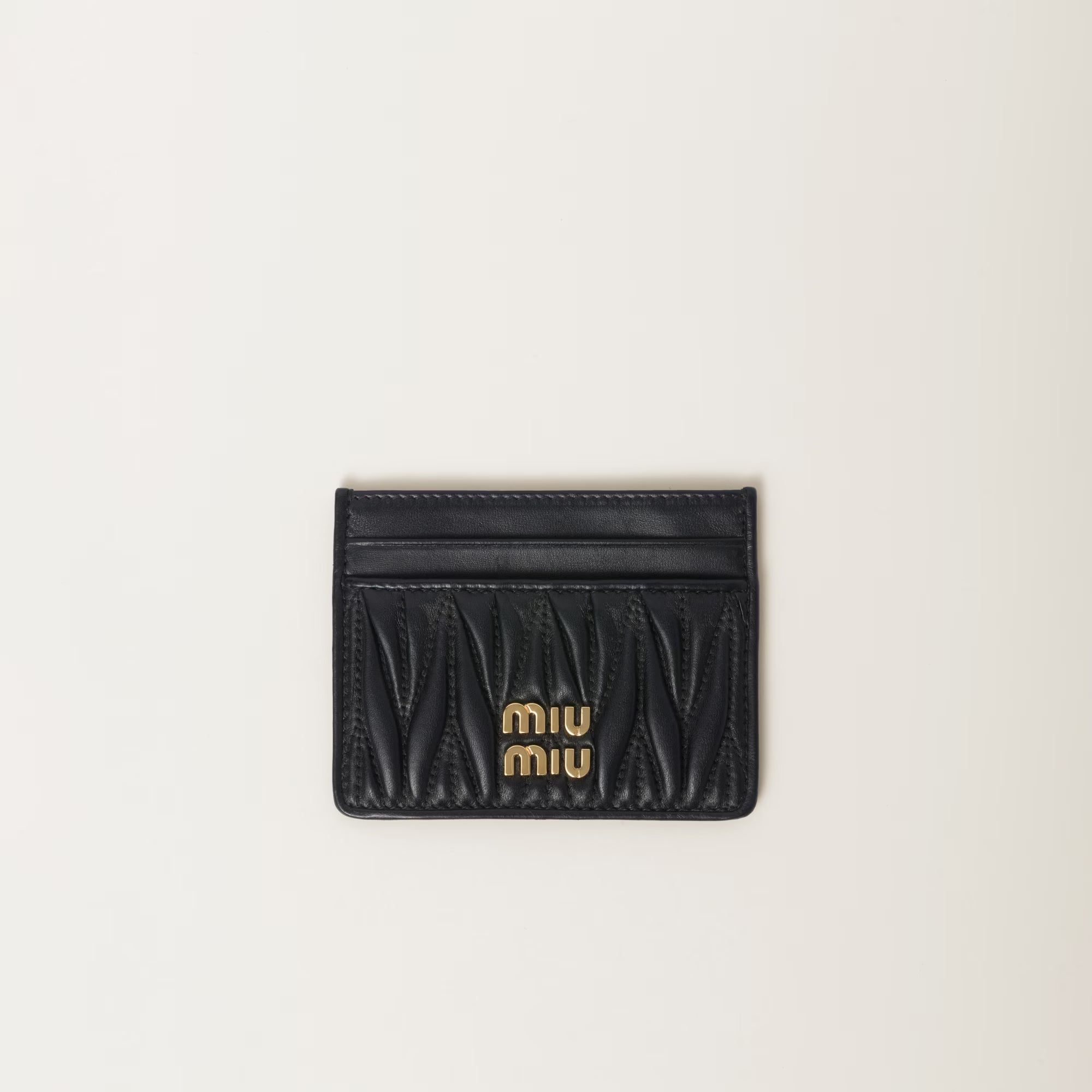 MIU MIU Matelasse Nappa Leather Card Holder | Miu Miu Card
