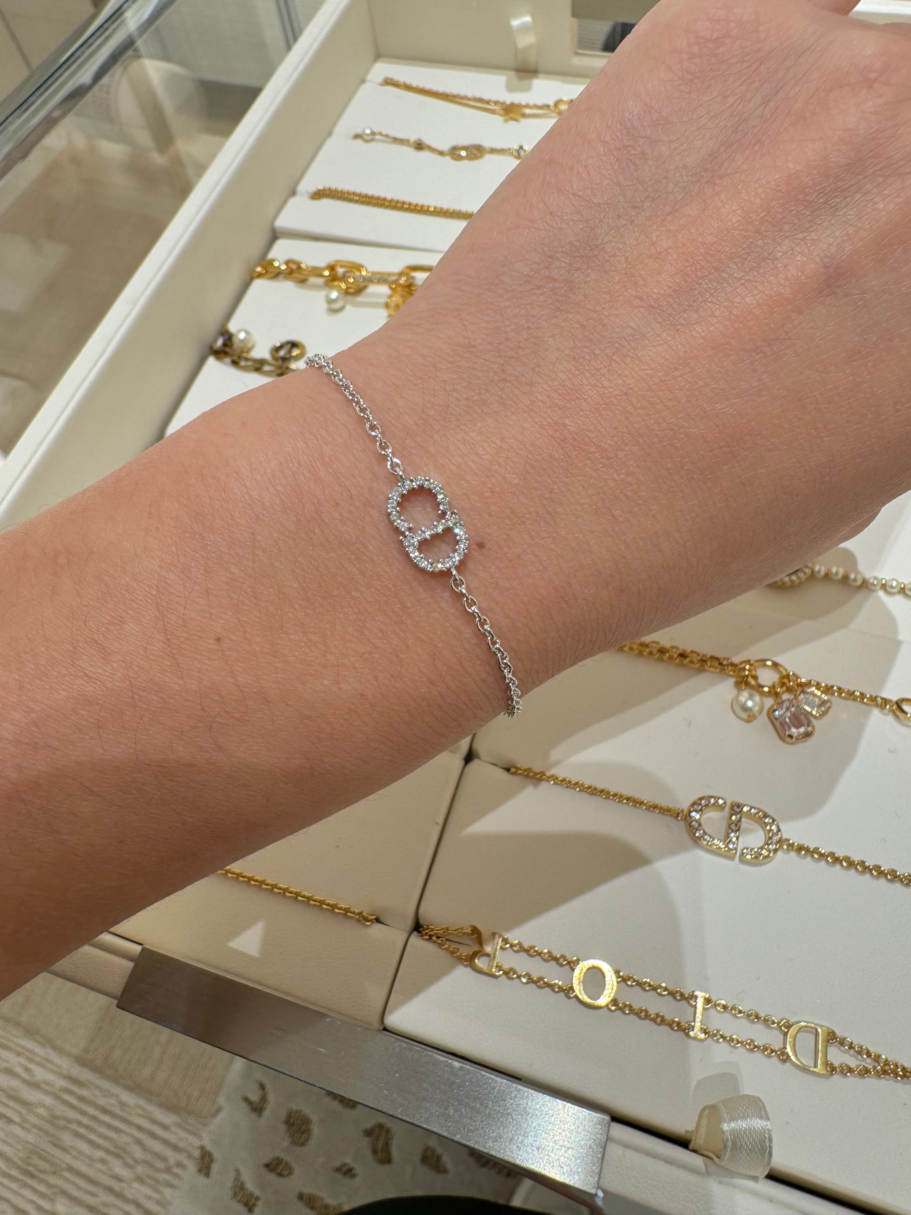 CHRISTIAN DIOR Clair D Lune Bracelet | Dior Bracelet (Silver CHRISTIAN DIOR Clair D Lune Bracelet | Dior Bracelet (Silver
