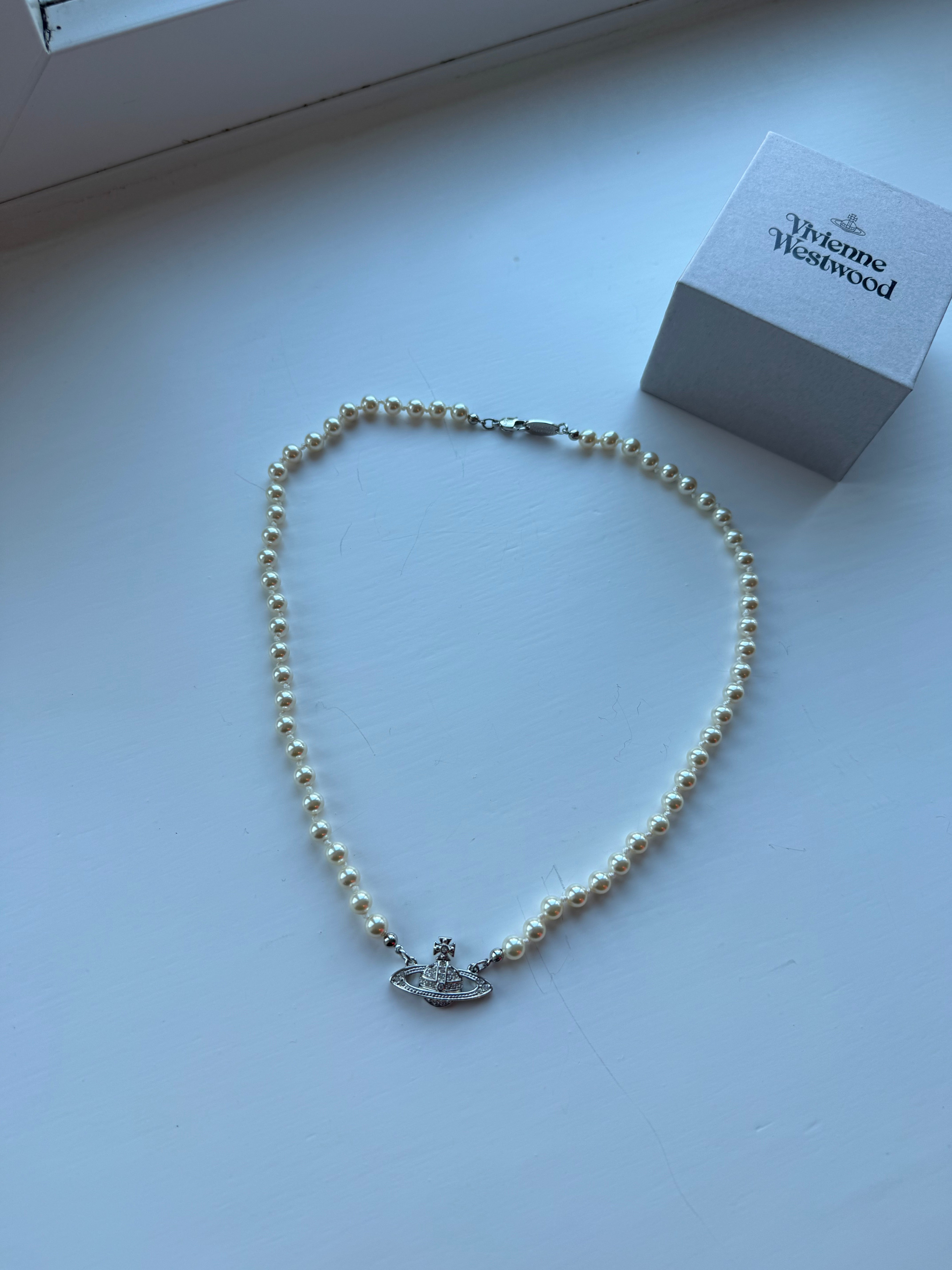 Vivienne Westwood jewelry ネックレス VIVIENNE WESTWOOD Man. Bas Relief Pearl Necklace(Mini/Silver