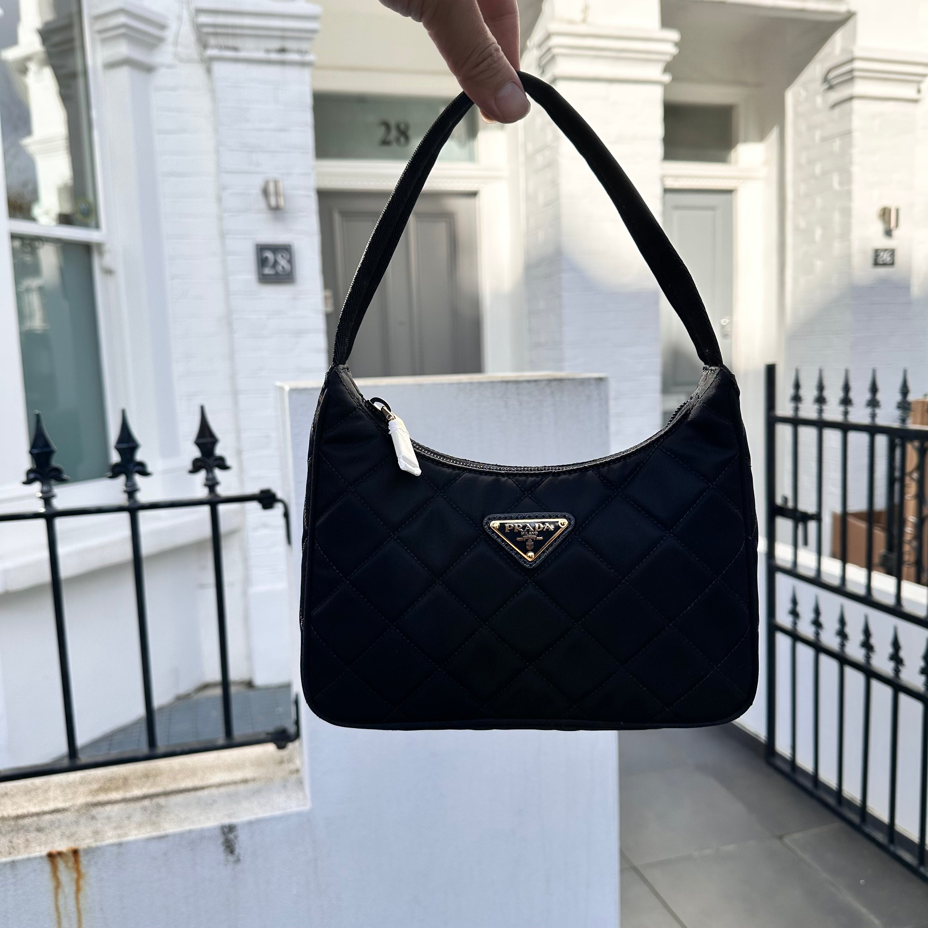 PRADA Nylon Quilted Hobo Bag(Black) | LONDONKELLY – LONDONKELLY PRADA Nylon Quilted Hobo Bag(Black) | LONDONKELLY – LONDONKELLY