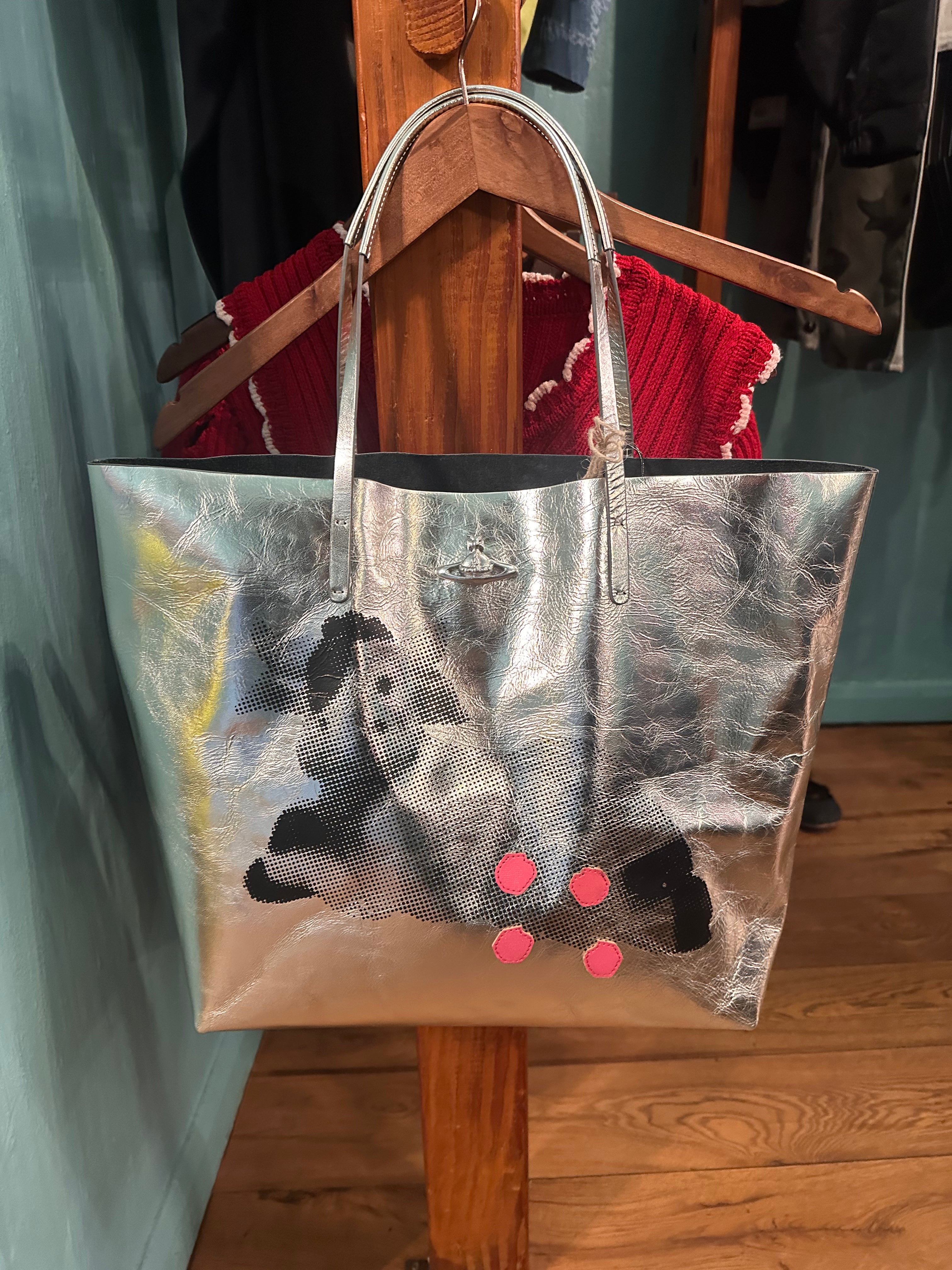 VIVIENNE WESTWOOD Studio Shopper Leather(Silver) | LONDONKELLY