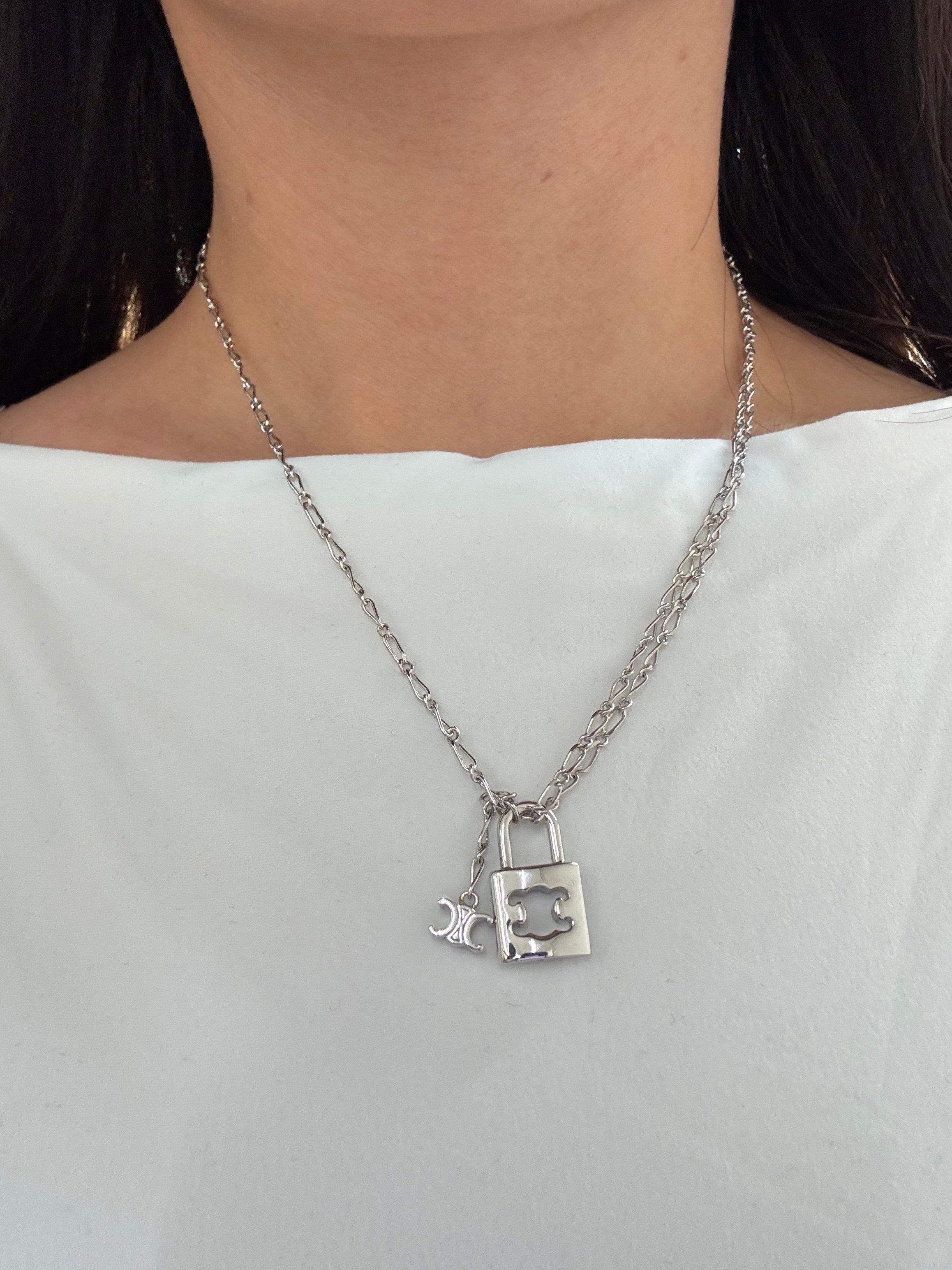 CELINE/Triomphe lock ネックレス CELINE トリオンフ ロック ネックレス