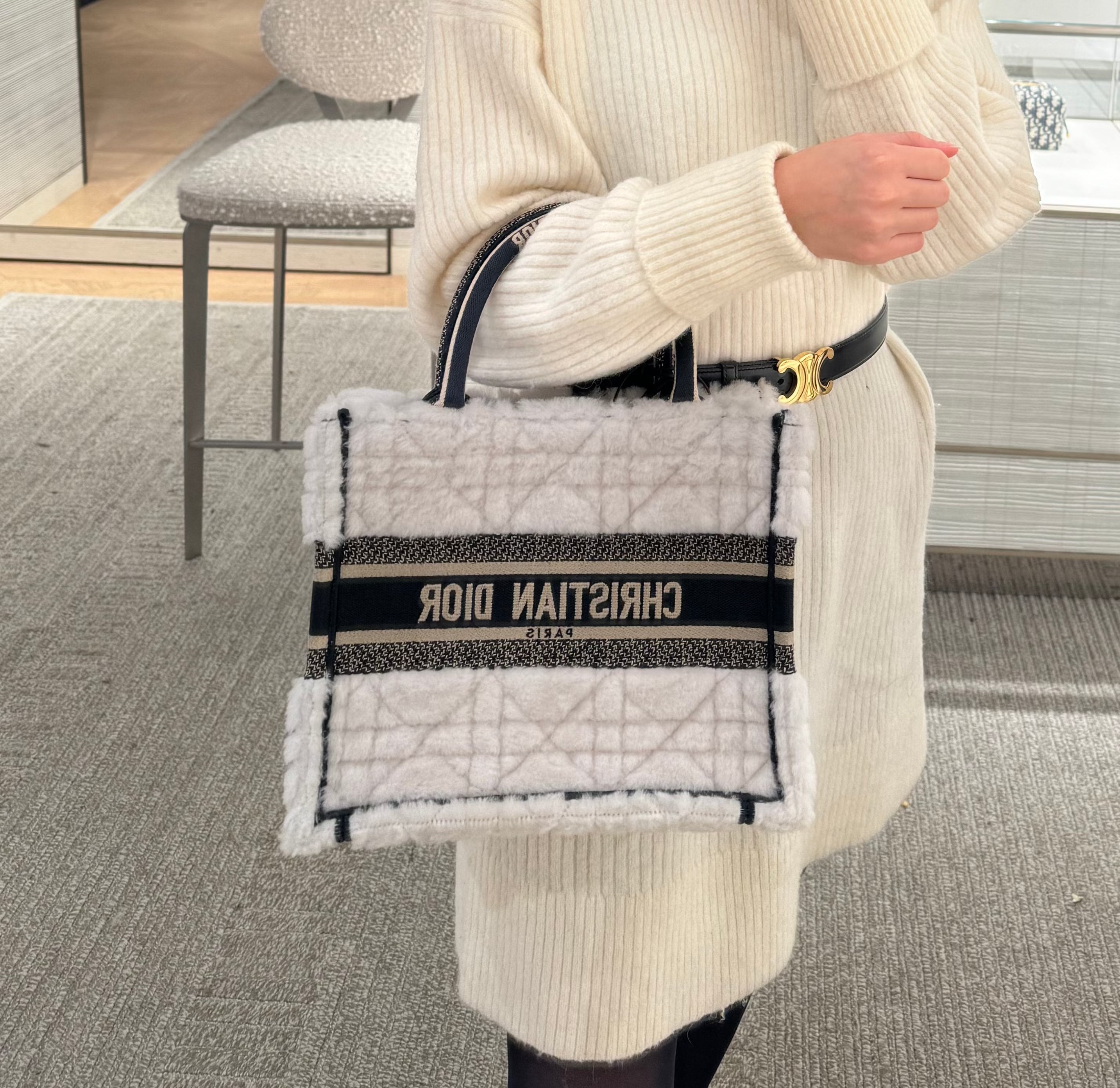 CHRISTIAN DIOR Small Dior Book Tote Dior Tote Bag White LondonKelly