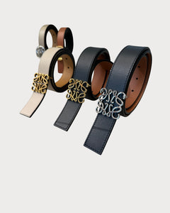 LOEWE Reversible Anagram Belt in Smooth Calfskin | 羅意威 雙面皮帶 (多色)