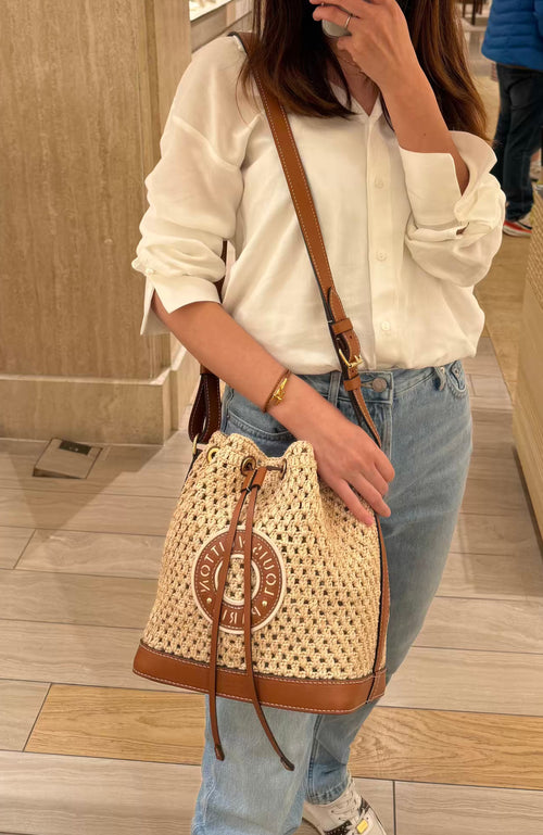LOUIS VUITTON M24722 Noe BB Bucket Bag | 路易威登 草編袋 (啡色)