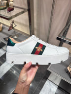 GUCCI Ace Bee Platform Sneaker | 古馳 波鞋 (白色)