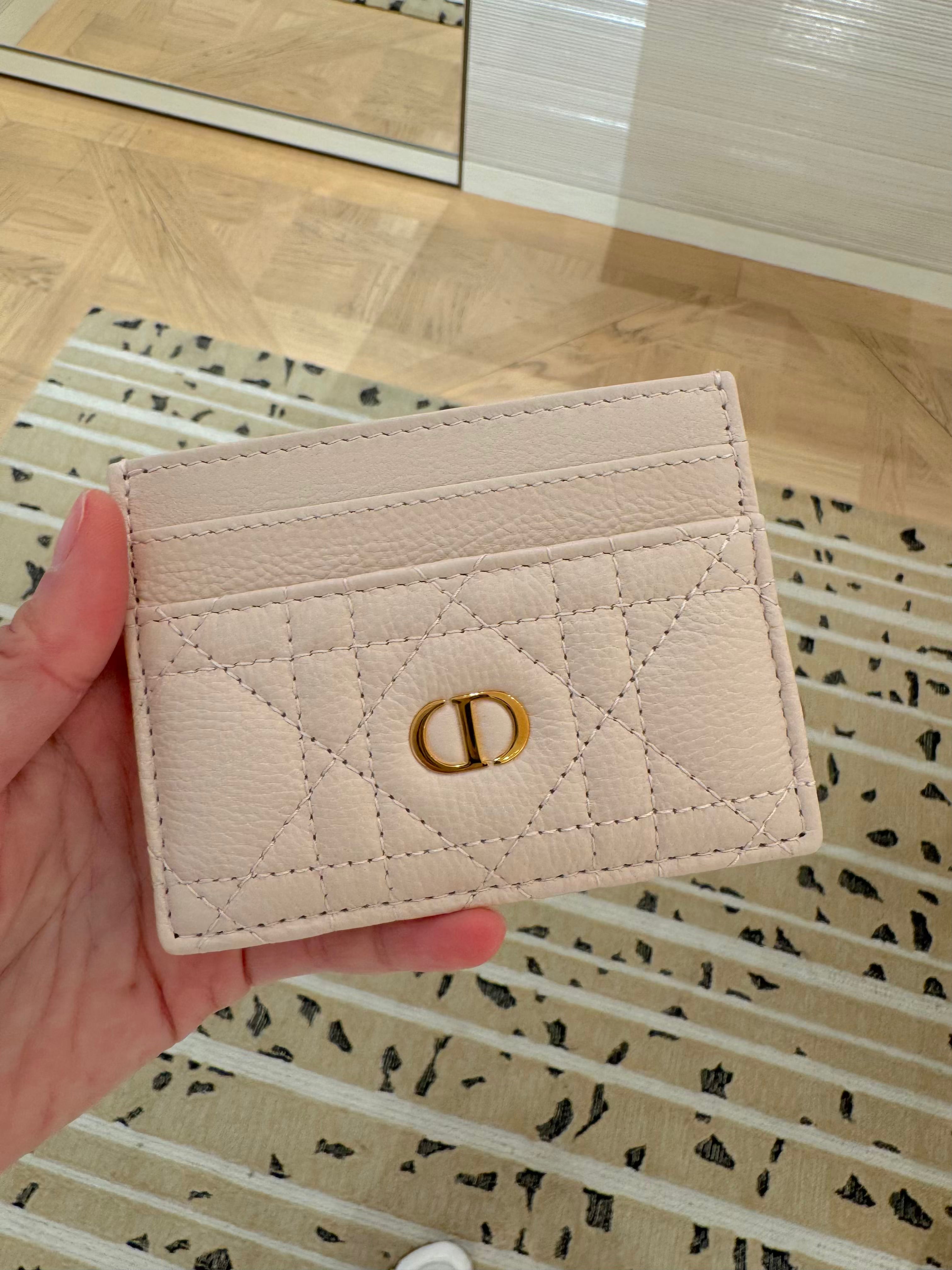 CHRISTIAN DIOR Caro 5 Slot Calfskin Card Holder Dior card holder mu LondonKelly