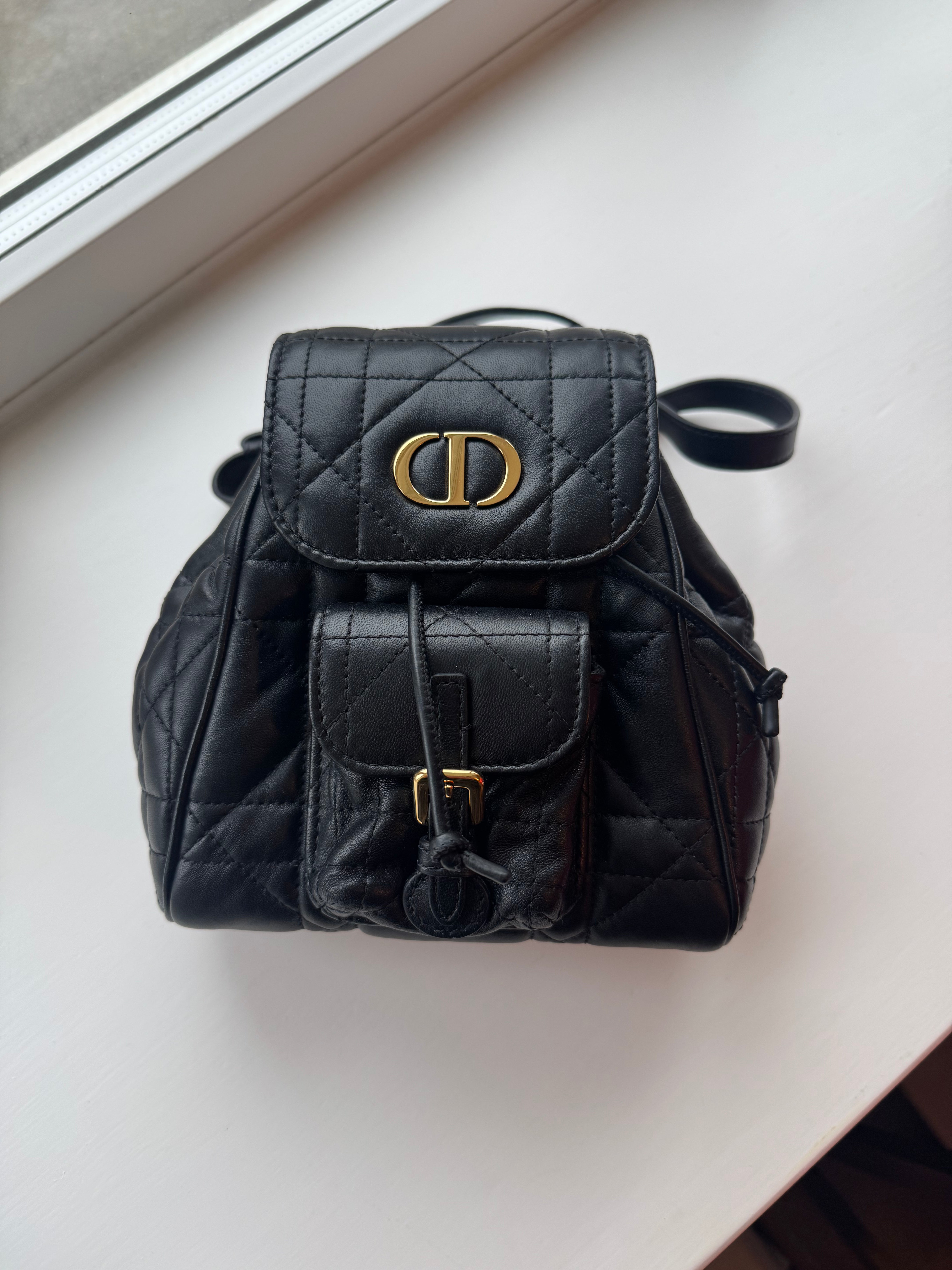 CHRISTIAN DIOR Dior Caro Backpack Calfskin(Small/3 Colors
