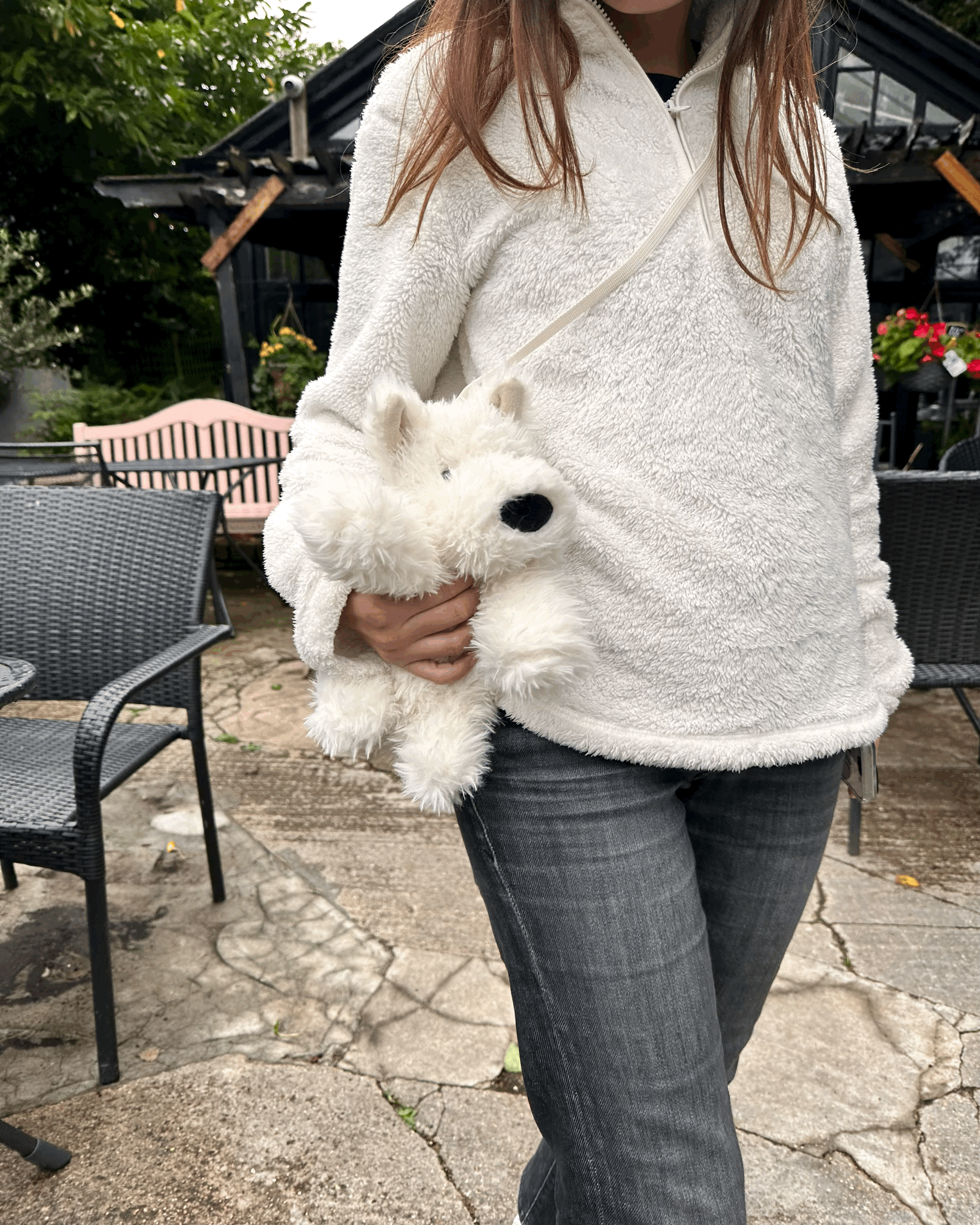 JELLYCAT Munro Scottie Dog Bag | White Dog Bag (White