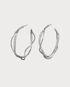 ALEXIS BITTAR Intertwined Two Tone Pave Hoop Earring 14k Gold Plated Brass(2 Colors)