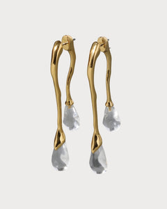 ALEXIS BITTAR Lucite Silver Front Back Double Drop Earring (2 Colors)