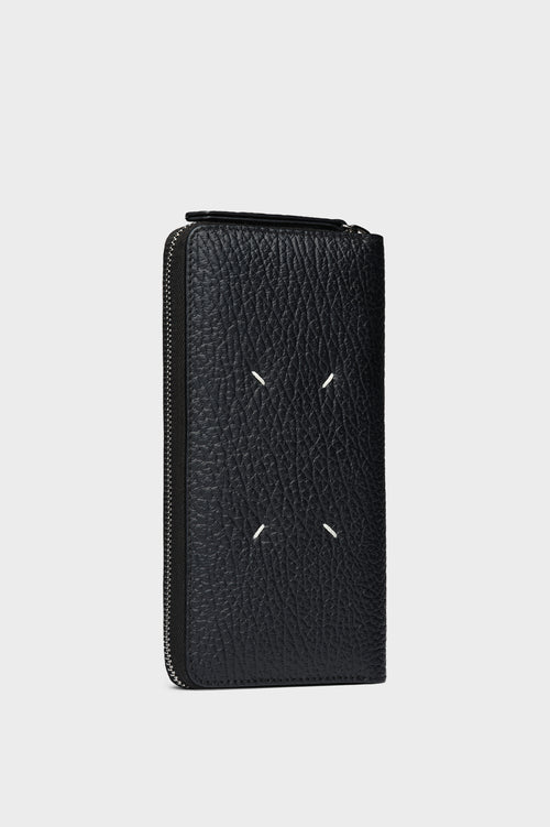 MAISON MARGIELA MM Four Stitches Zip-Around Wallet | 拉鍊銀包 (黑色)