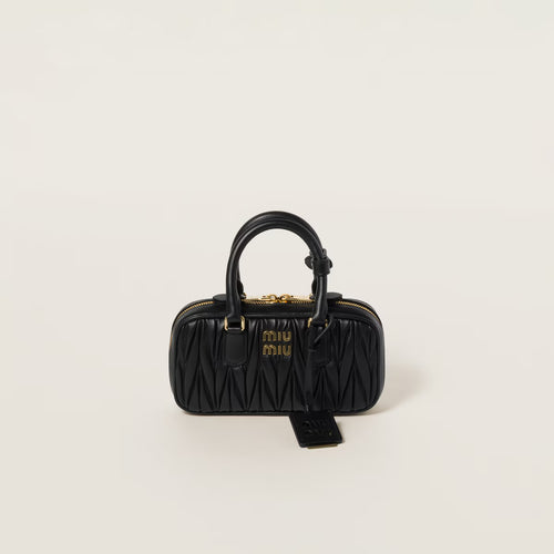 MIU MIU Arcadie Matelasse Nappa Leather Mini-Bag | 繆繆 手袋 (黑色)
