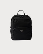 PRADA 2VZ104 Re-Nylon Saffiano Leather Backpack Black | 普拉达 双肩包 (黑色)