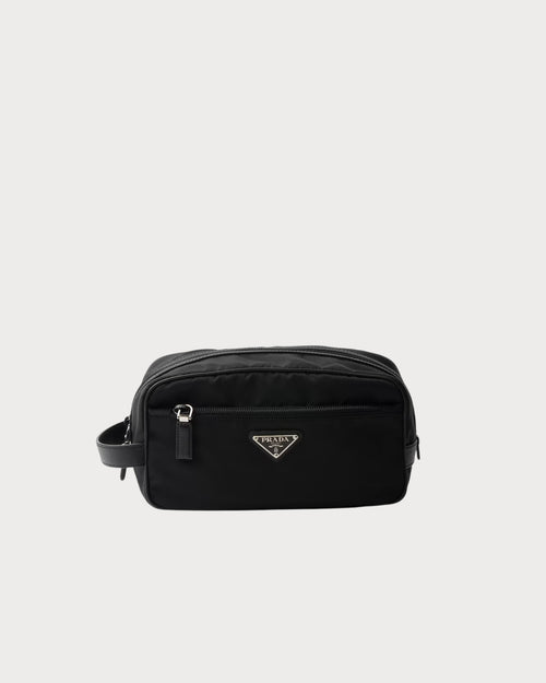 PRADA 2NA819 Men's Re-Nylon and Saffiano Leather Travel Pouch Black | 普拉達 男仕旅行收納袋 (黑色)