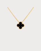 VAN CLEEF & ARPELS Vintage Alhambra Onyx Pendant (Yellow Gold)