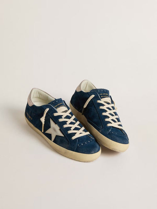 GOLDEN GOOSE Women's Super-Star LTD in blue suede with white star | 黃金鵝 女款 Super-Star LTD 藍色麂皮款,搭配白色星星(藍色)