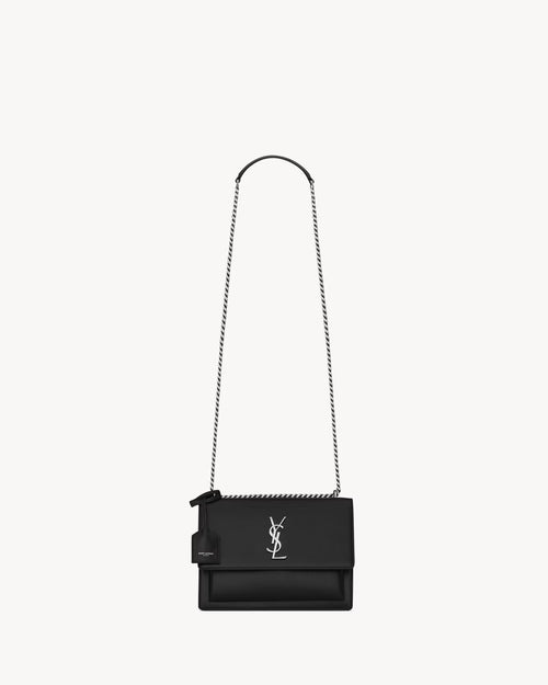 YSL SAINT LAURENT Sunset Medium In Smooth Leather | 聖羅蘭 手袋 (黑色)