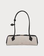 ALAIA Le Teckel Bag In Canvas And Nubuck(Medium/Black) - LONDONKELLY 英国名牌代购