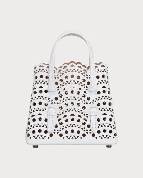 ALAIA Mina 16 bag in vienne wave calfskin(White) - LONDONKELLY 英國名牌代購
