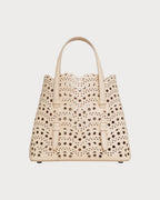 ALAIA Mina 20 Bag In Vienne Wave Calfskin(White) - LONDONKELLY 英国名牌代购