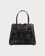 ALAIA Mina 25 Bag In Vienne Wave Calfskin(Black) - LONDONKELLY 英国名牌代购